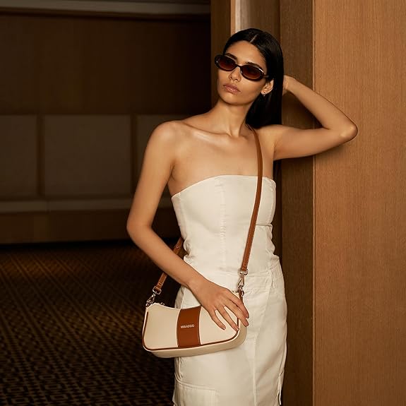 Miraggio Bella Colorblocked Shoulder Bag with Adjustable and Detachable Sling Strap for Women | Stylish Crossbody Bags For Women | Ladies Shoulder Purse - Image 2
