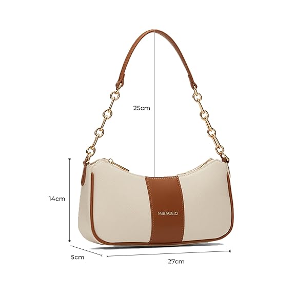 Miraggio Bella Colorblocked Shoulder Bag with Adjustable and Detachable Sling Strap for Women | Stylish Crossbody Bags For Women | Ladies Shoulder Purse - Image 3
